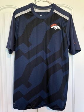 Nike Denver Broncos Navy and Orange Performance Shirt